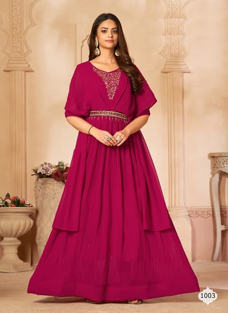 Ankita Anamika Heavy Stylish Festive Wear Wholesale Gown With Dupatta 